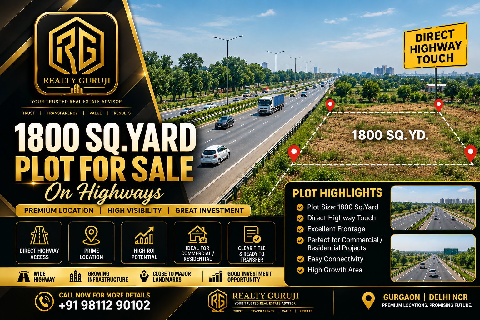 Land on Pataudi Expressway New Gurgaon